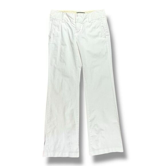 American Eagle Flare Khaki Pants Sz 4 - Picture 1 of 12